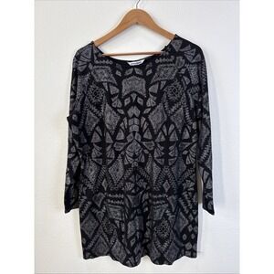 NYGÅRD Collection Black Silver Metallic Mini Dress S Sexy Club Party